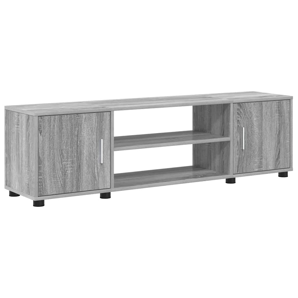 4 Piece TV Cabinet Set Wall-mounted Grey sonoma Engineered wood