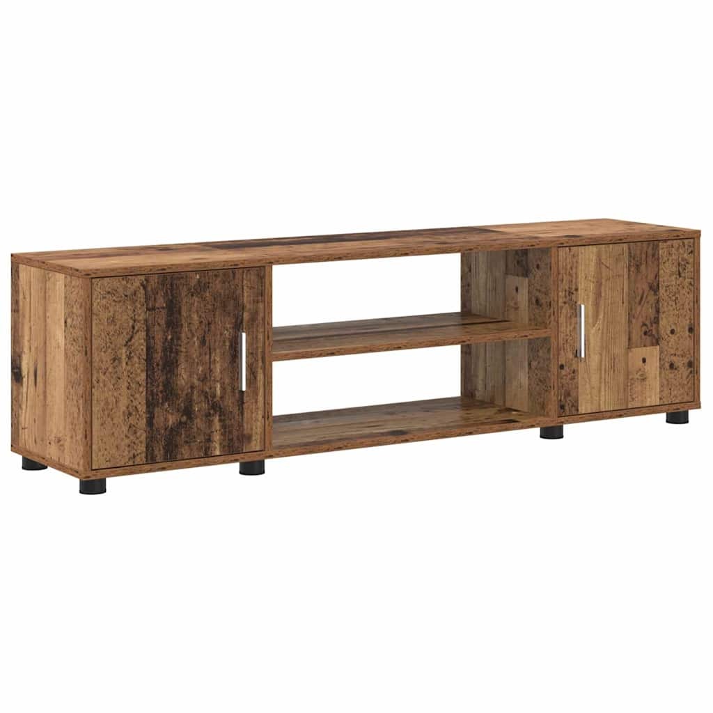 4 Piece TV Cabinet Set Wall-mounted Old wood Engineered wood