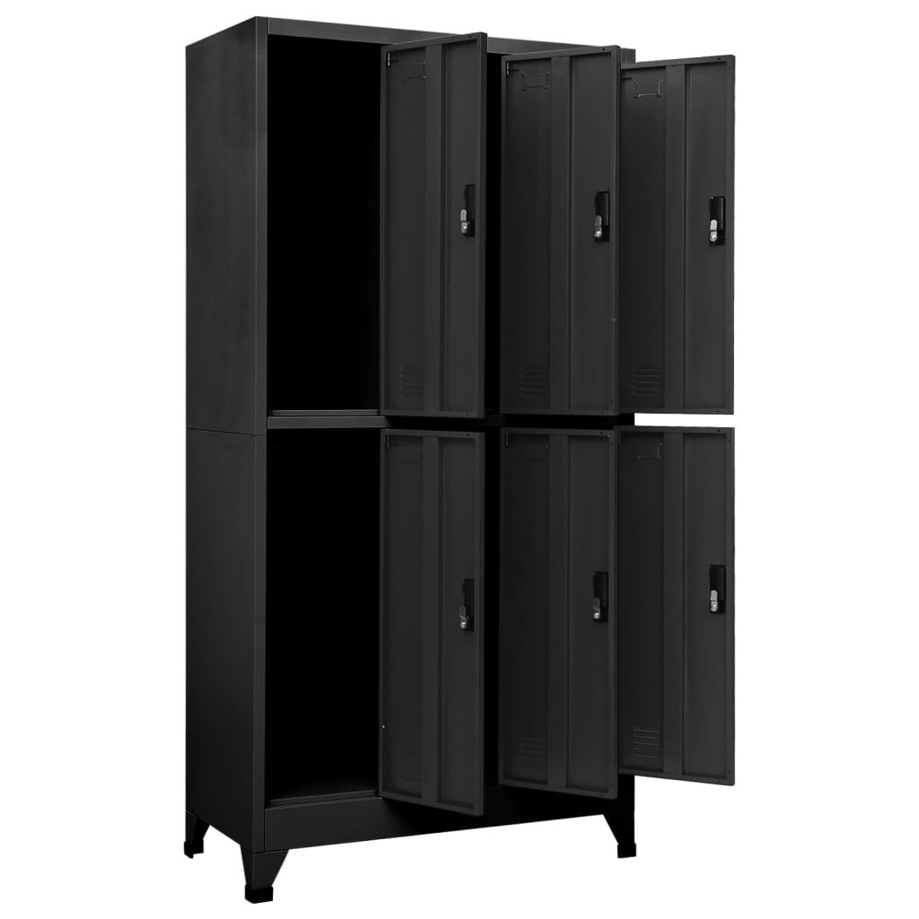 Locker Cabinet Anthracite 90x45x180 cm Steel