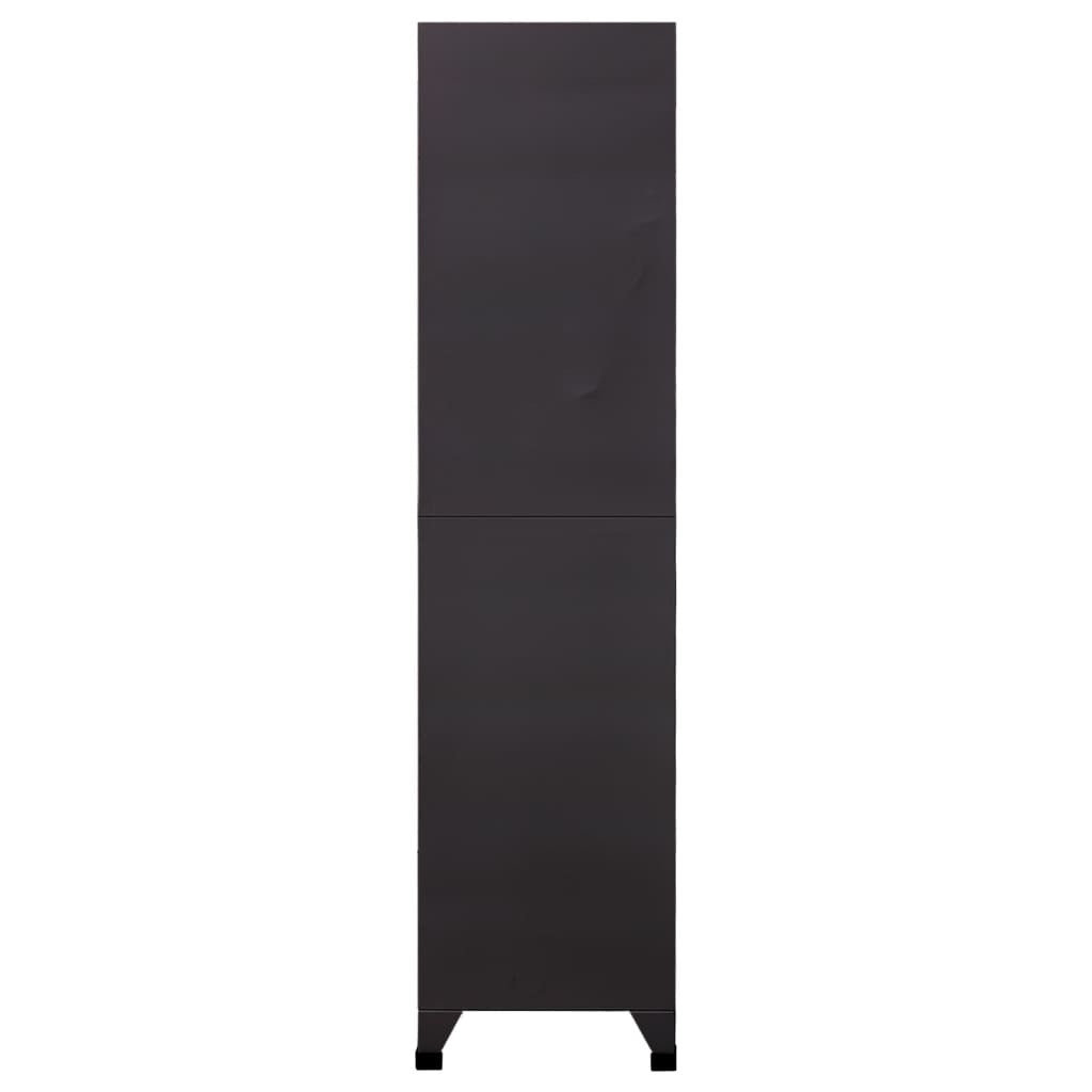 Locker Cabinet Anthracite and White 90x45x180 cm Steel