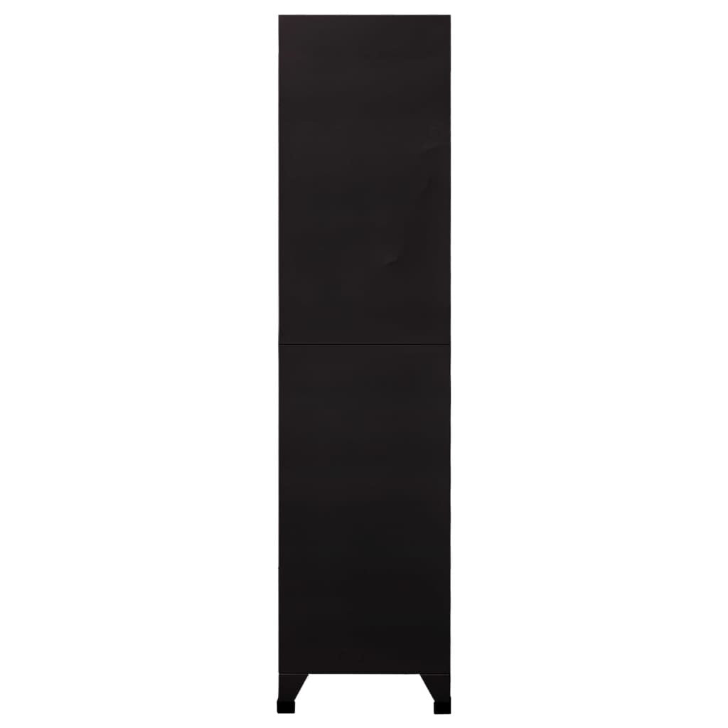 Locker Cabinet Black 90x45x180 cm Steel