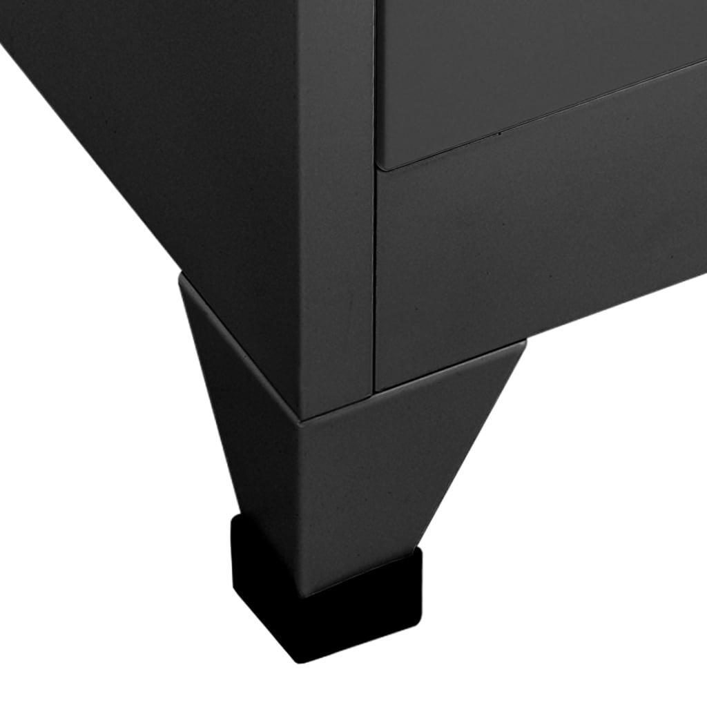 Locker Cabinet Anthracite 90x45x180 cm Steel