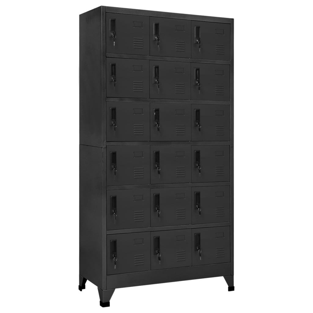 Locker Cabinet Anthracite 90x40x180 cm Steel