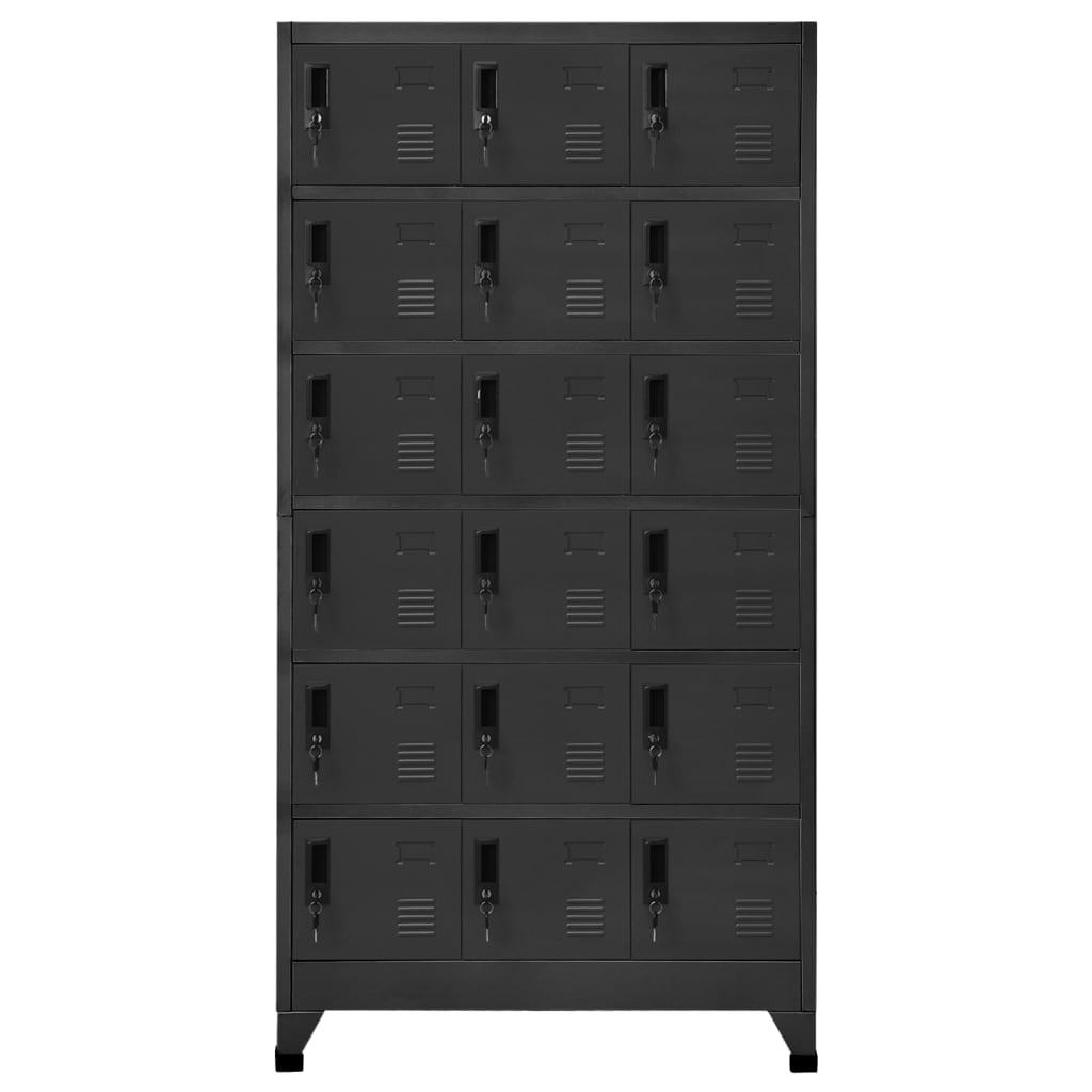 Locker Cabinet Anthracite 90x40x180 cm Steel