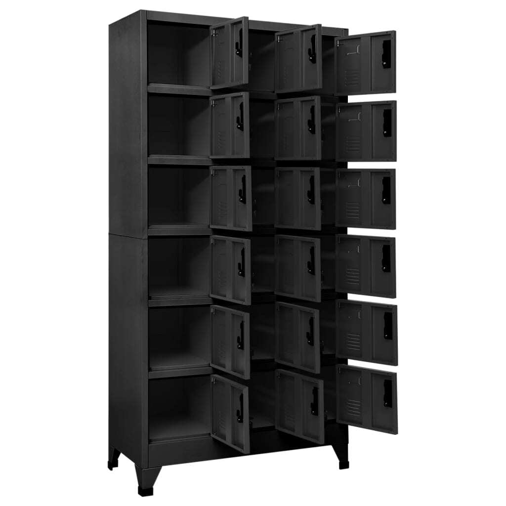 Locker Cabinet Anthracite 90x40x180 cm Steel