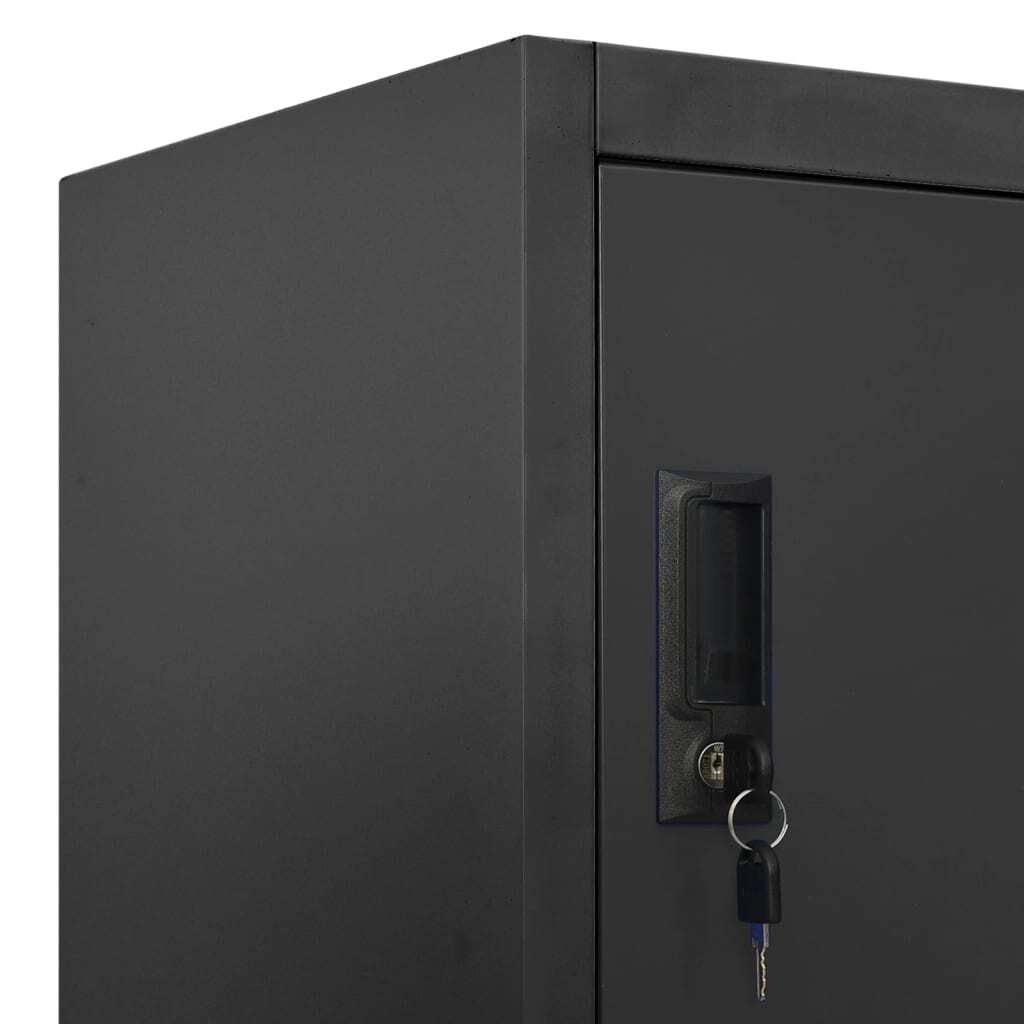 Locker Cabinet Anthracite 90x40x180 cm Steel