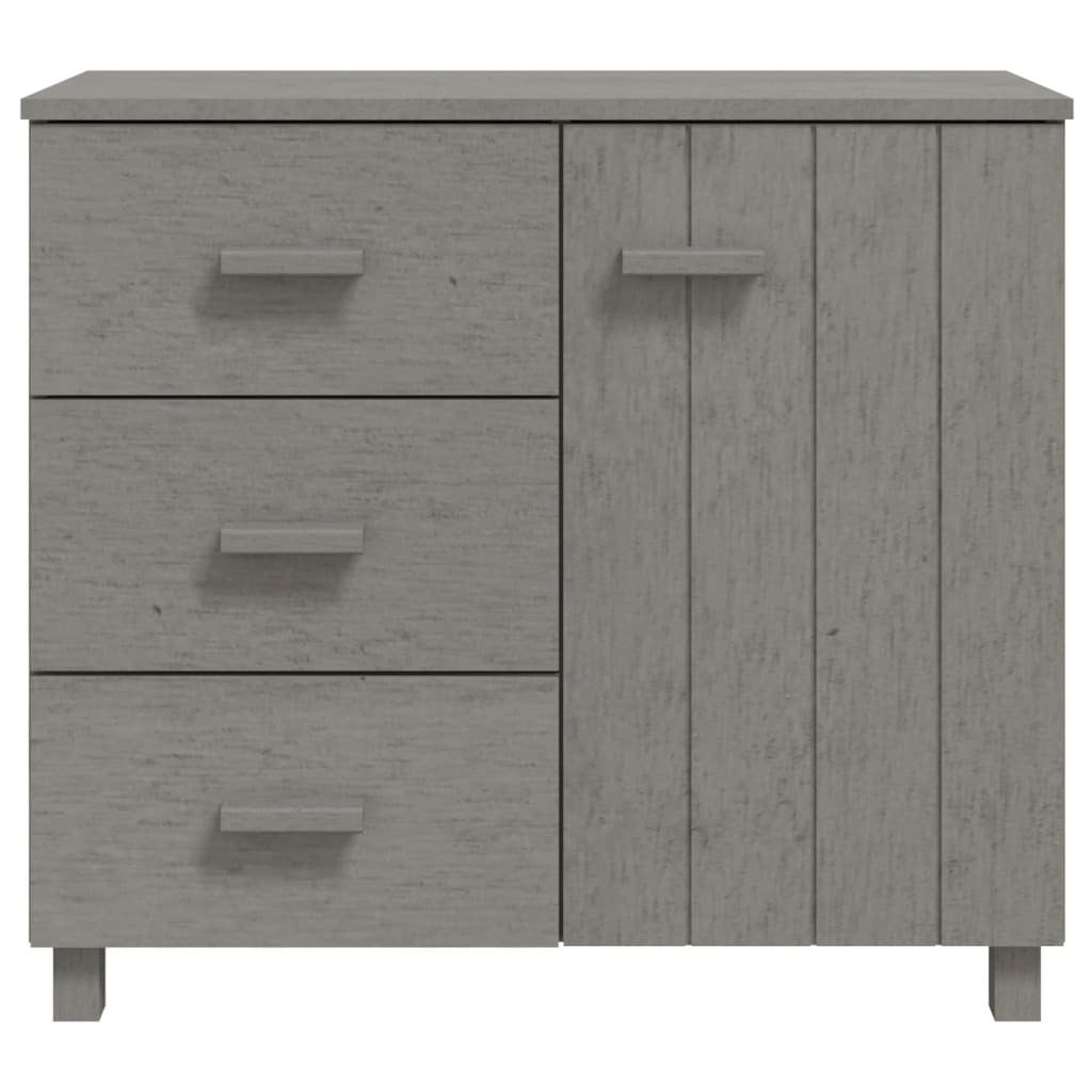 Sideboard HAMAR Light Grey 90x40x80 cm Solid Pinewood