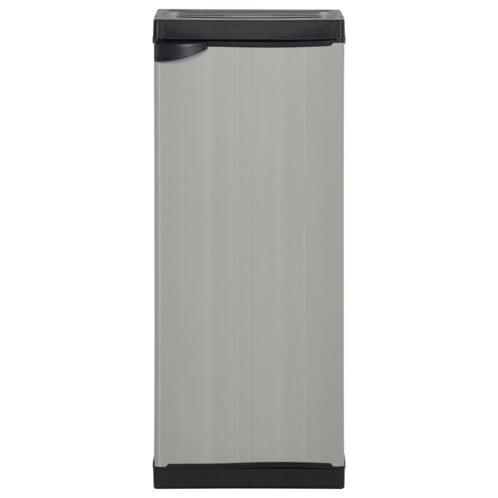 Garden Storage Cabinet with 1 Shelf Grey and Black 35x40x85 cm