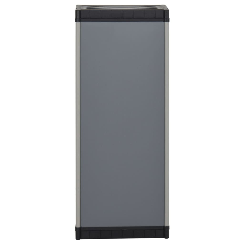 Garden Storage Cabinet with 1 Shelf Grey and Black 35x40x85 cm