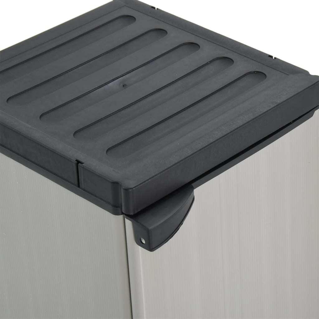 Garden Storage Cabinet with 1 Shelf Grey and Black 35x40x85 cm