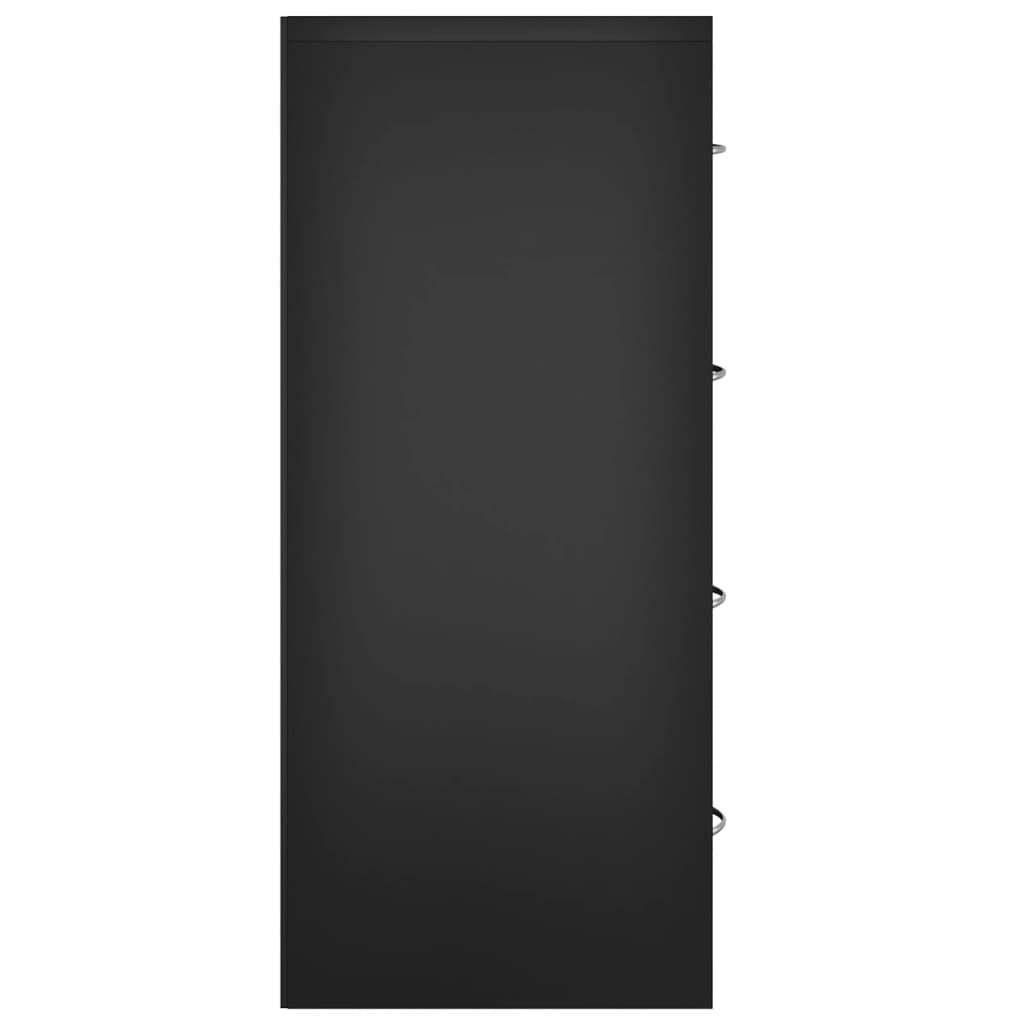 Sideboard with 4 Drawers 60x30.5x71 cm Black