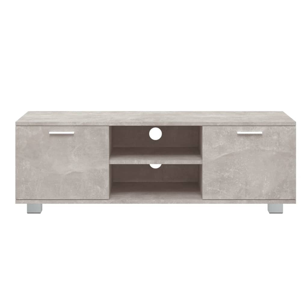 TV Cabinet Concrete Grey 120x40.5x35 cm Engineered Wood