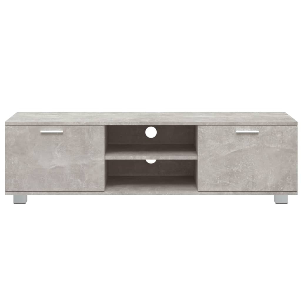 TV Cabinet Concrete Grey 140x40.5x35 cm Engineered Wood