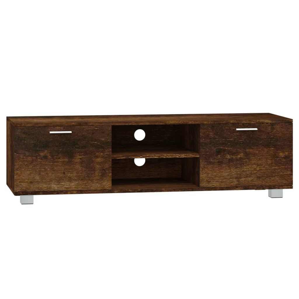 TV Cabinet Smoked Oak 140x40.5x35 cm Engineered Wood