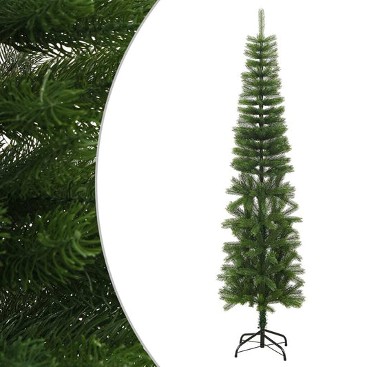 Artificial Slim Christmas Tree with Stand 240 cm PE