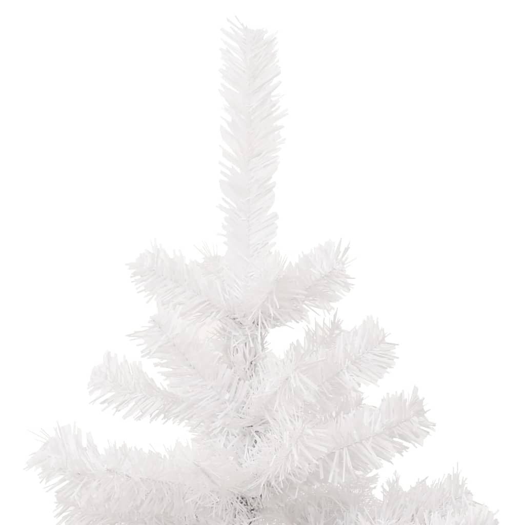 Swirl Pre-lit Christmas Tree with Stand White 150 cm PVC