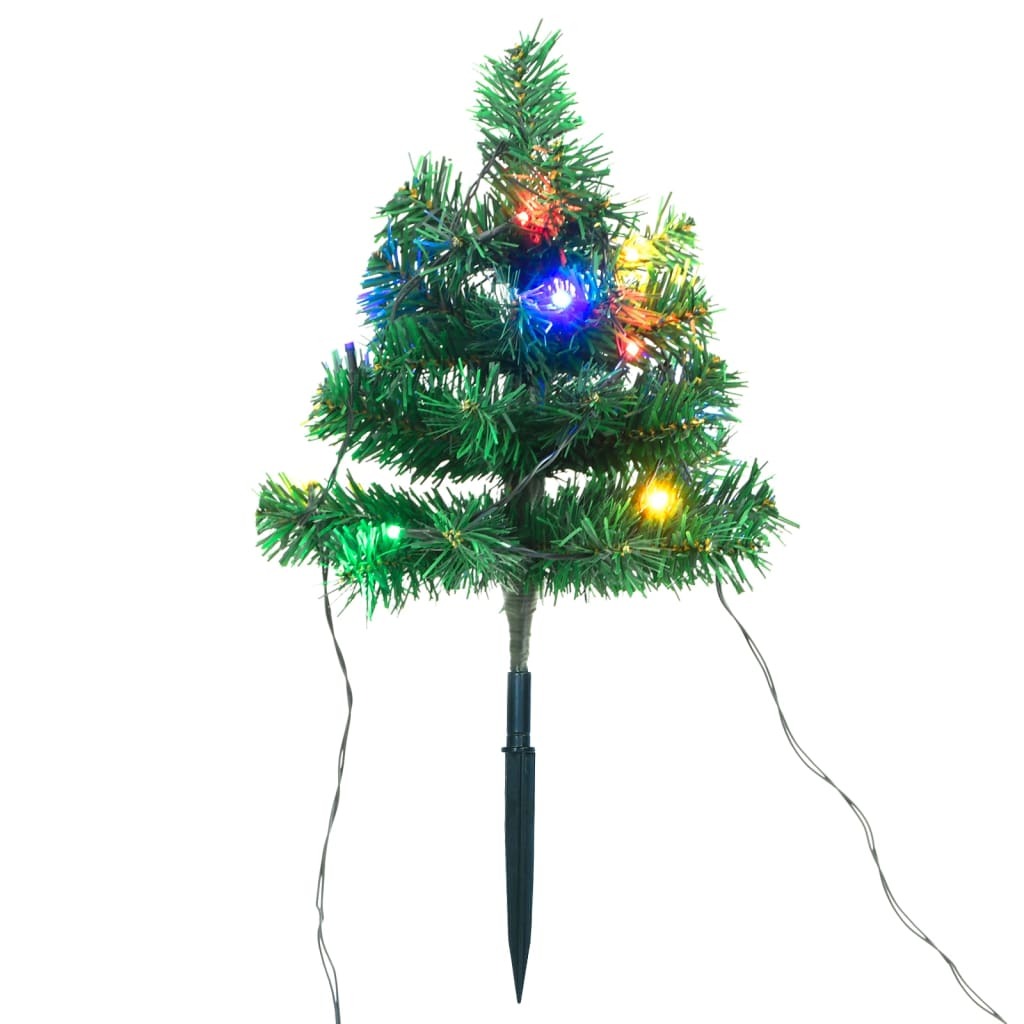 Christmas Pathway Trees 6 pcs with Multicolour LEDs 45 cm PVC