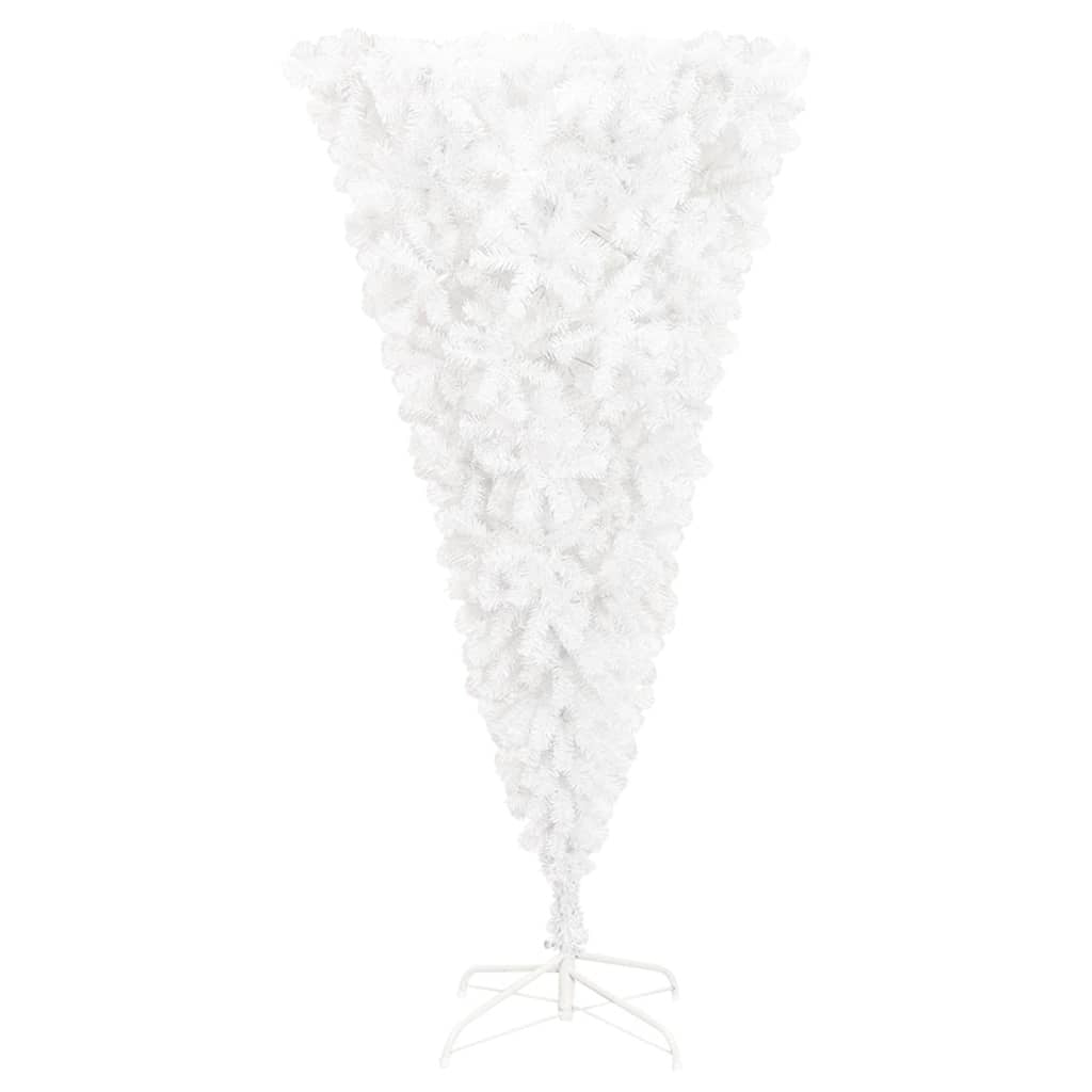 Upside-down Artificial Christmas Tree with Stand White 240 cm