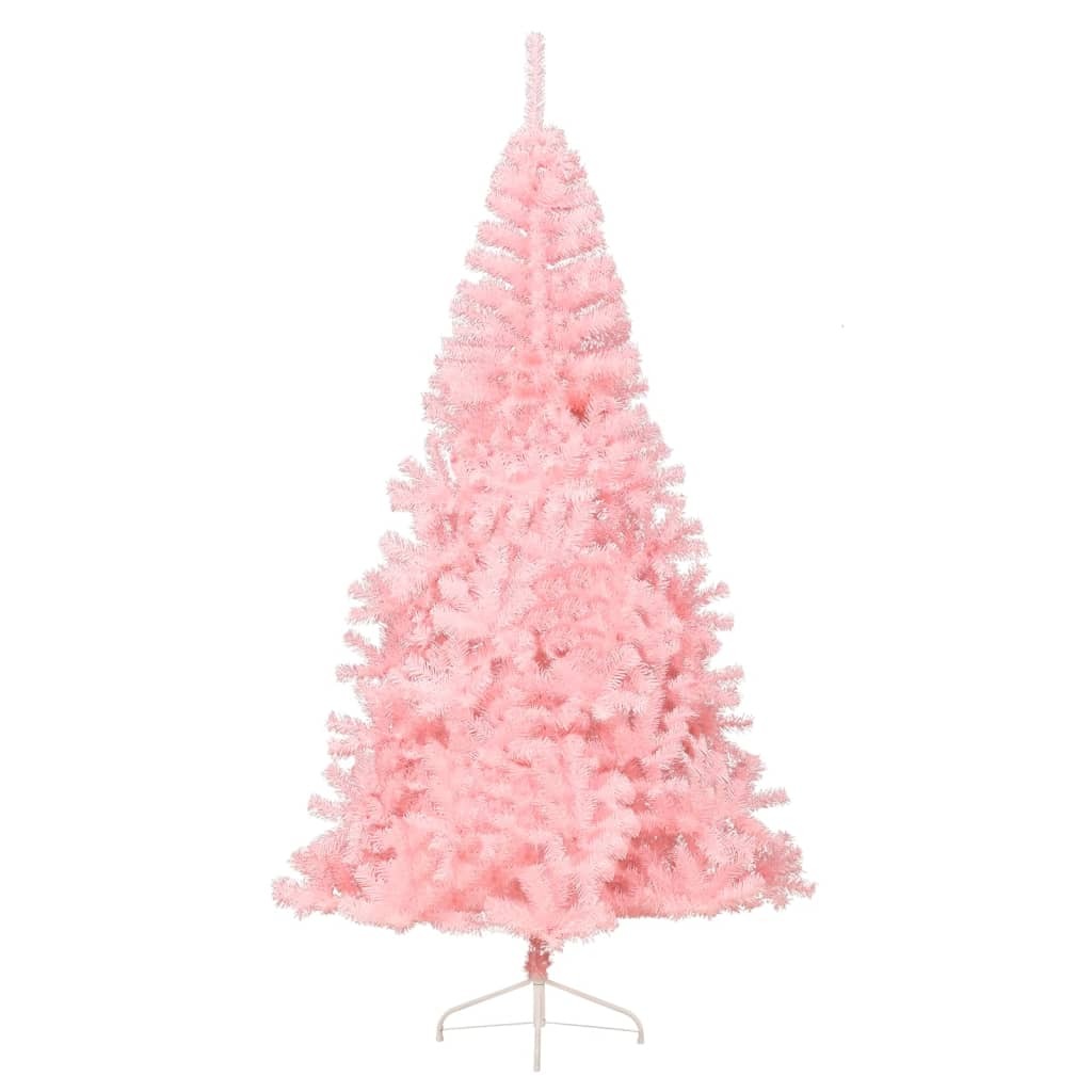 Artificial Half Christmas Tree with Stand Pink 240 cm PVC