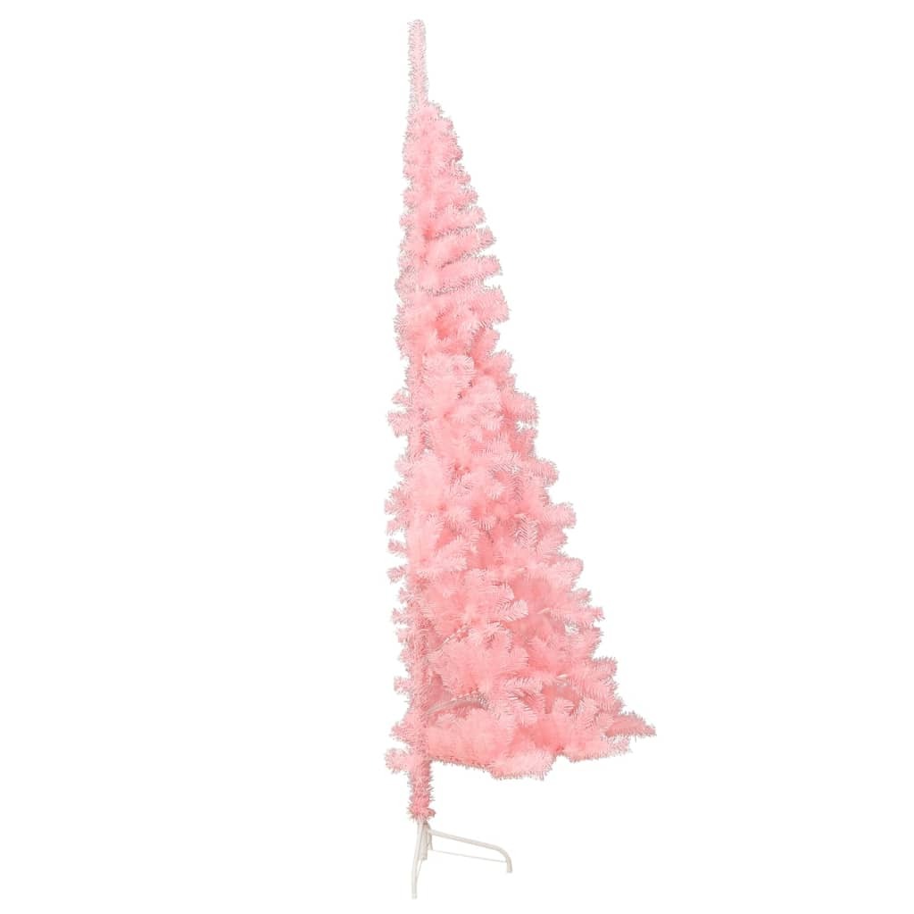 Artificial Half Christmas Tree with Stand Pink 240 cm PVC