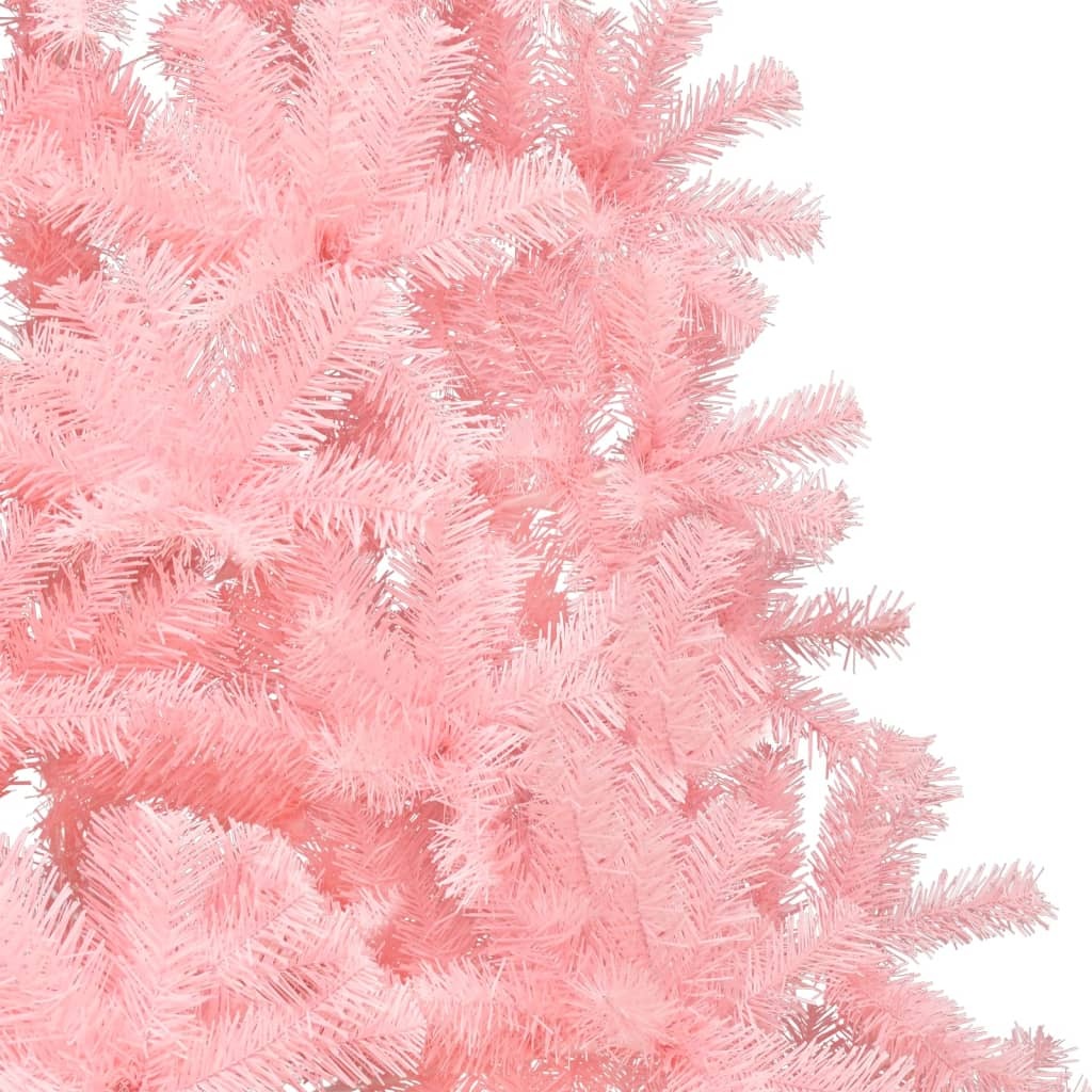 Artificial Half Christmas Tree with Stand Pink 240 cm PVC