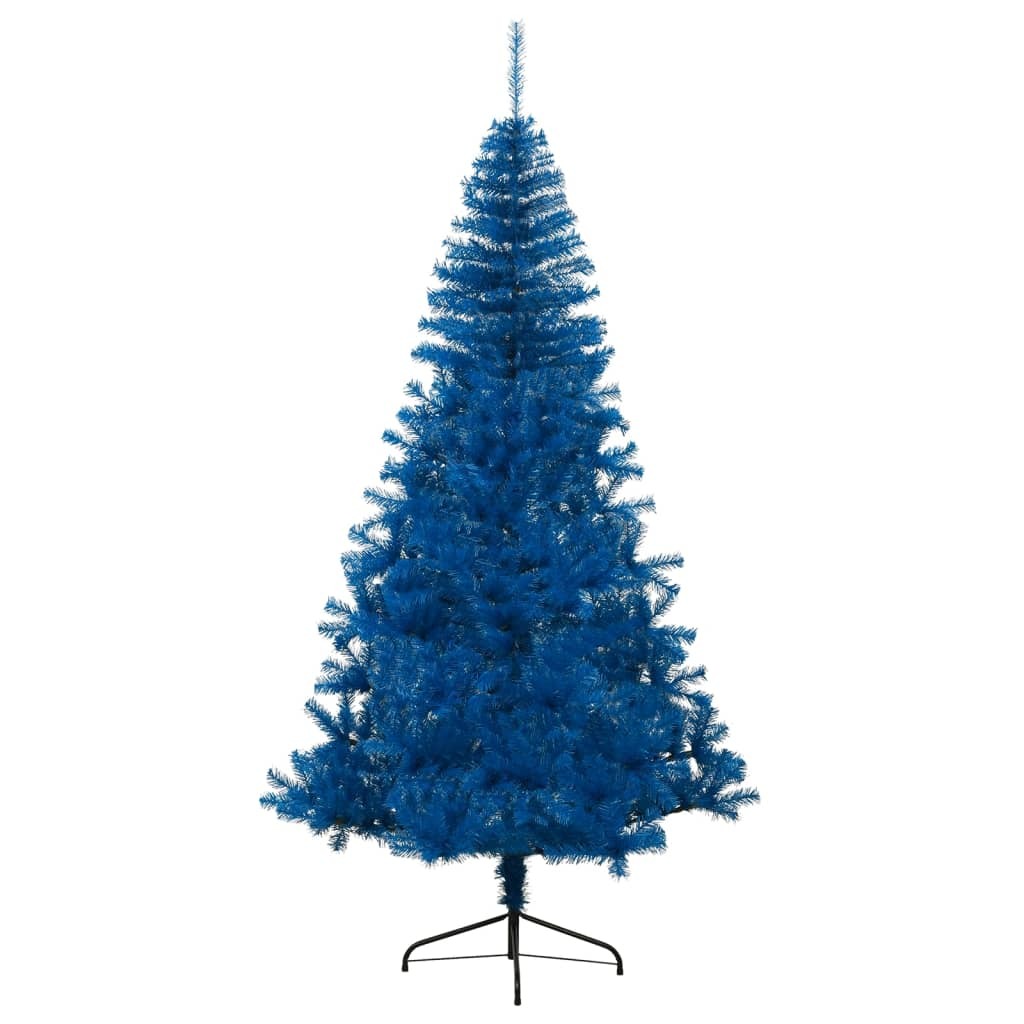 Artificial Half Christmas Tree with Stand Blue 210 cm PVC