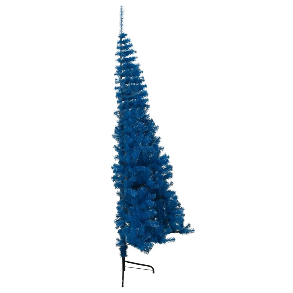 Artificial Half Christmas Tree with Stand Blue 210 cm PVC