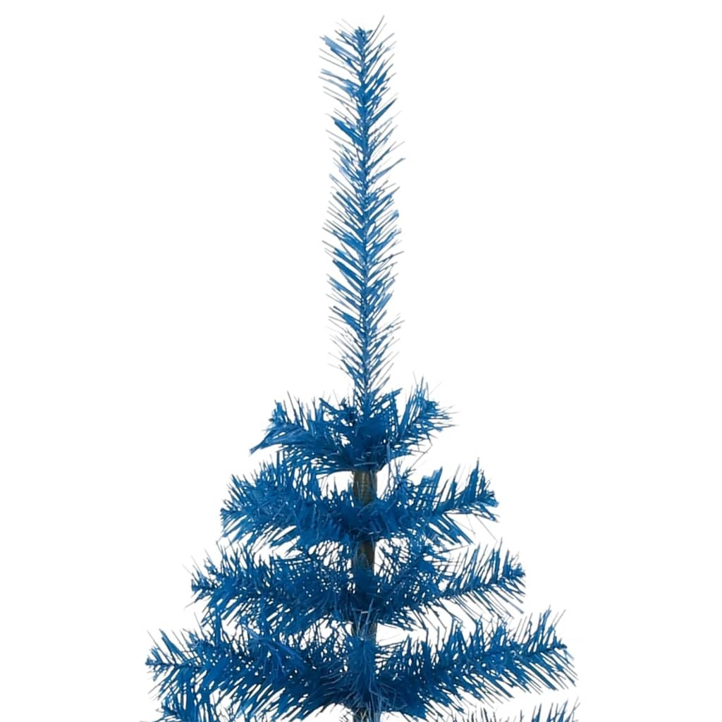 Artificial Half Christmas Tree with Stand Blue 210 cm PVC