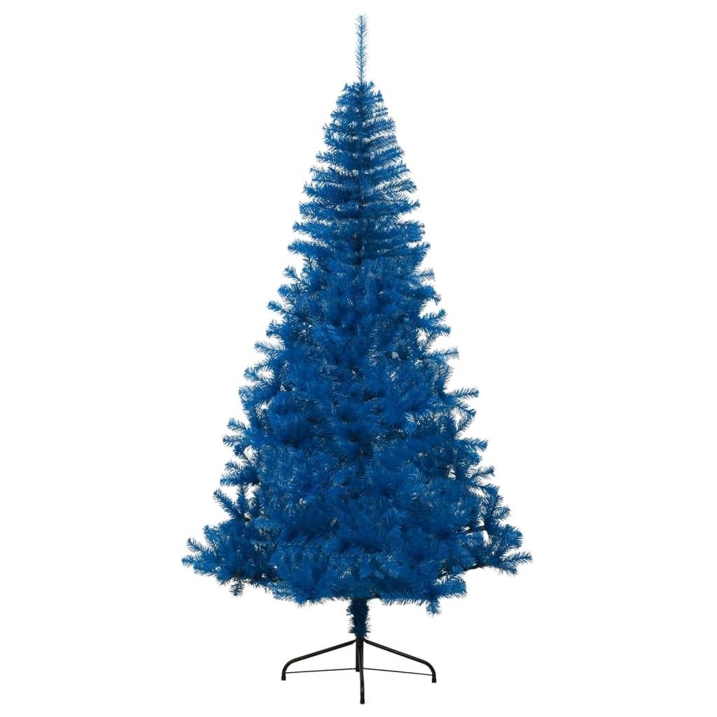 Artificial Half Christmas Tree with Stand Blue 240 cm PVC