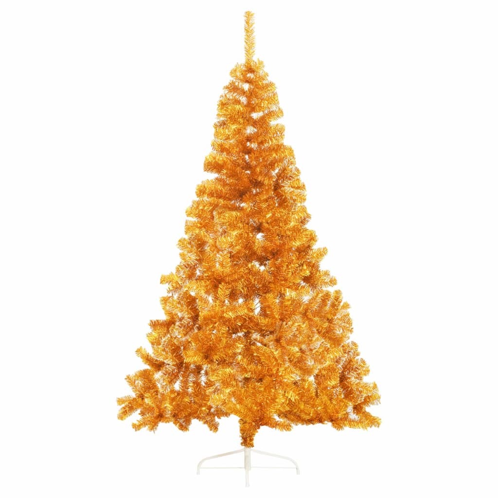 Artificial Half Christmas Tree with Stand Gold 180 cm PET