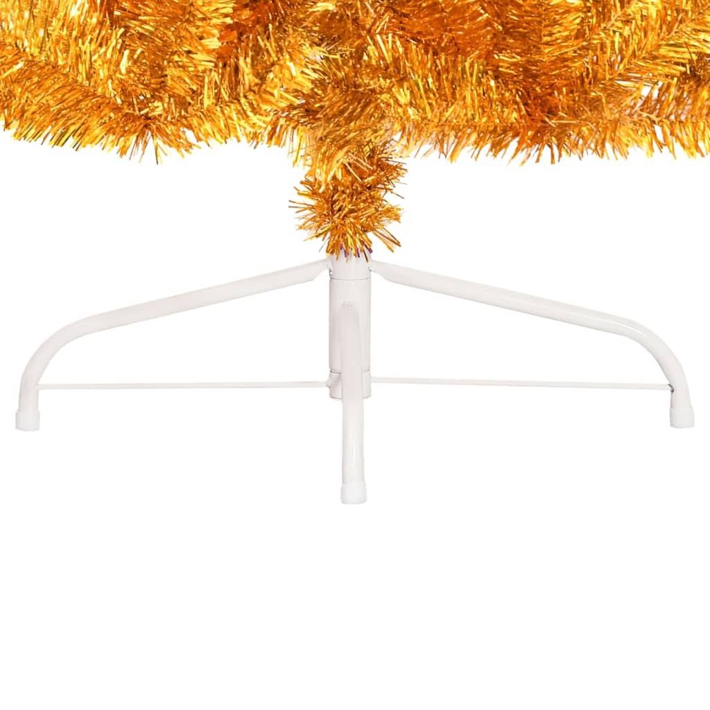 Artificial Half Christmas Tree with Stand Gold 180 cm PET