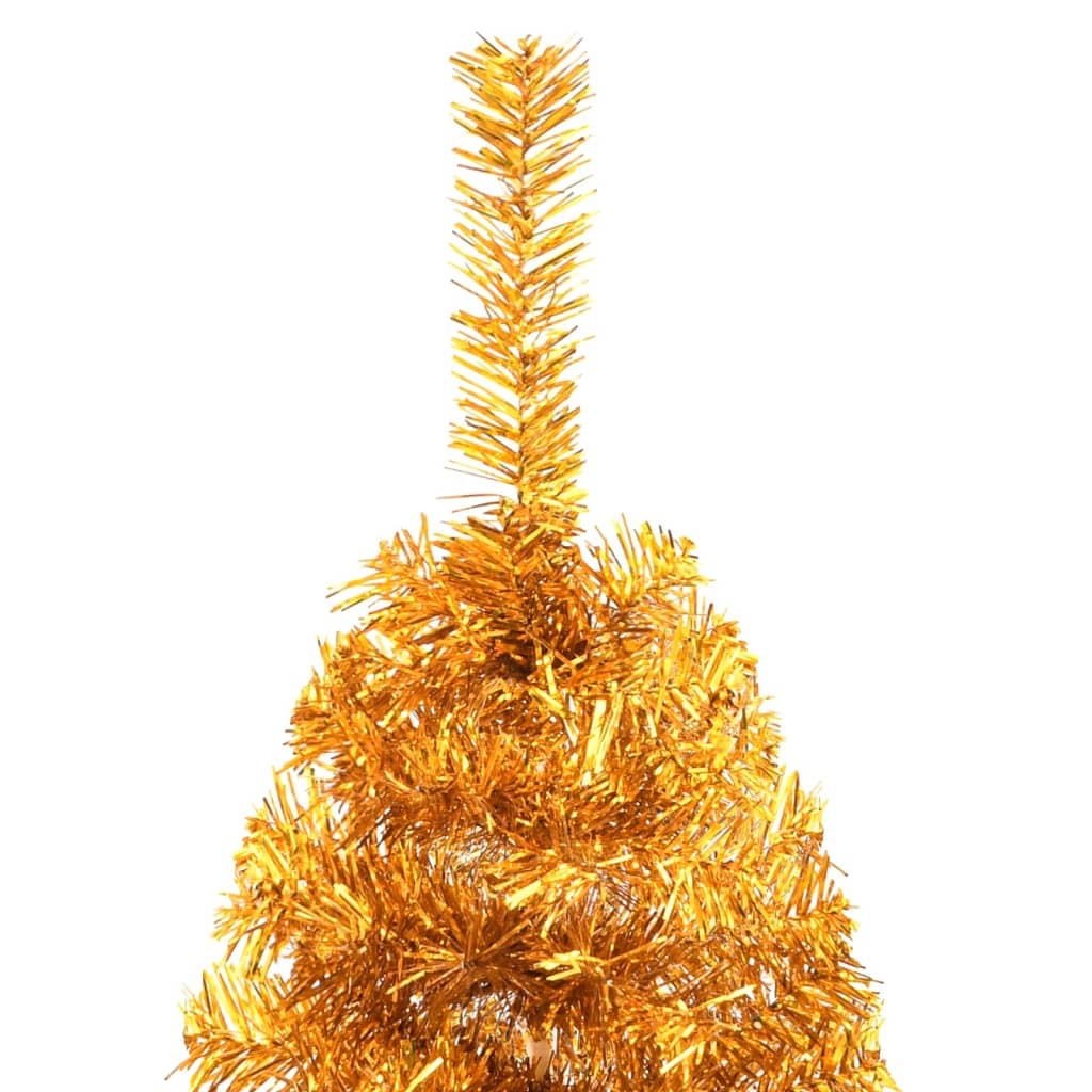 Artificial Half Christmas Tree with Stand Gold 180 cm PET