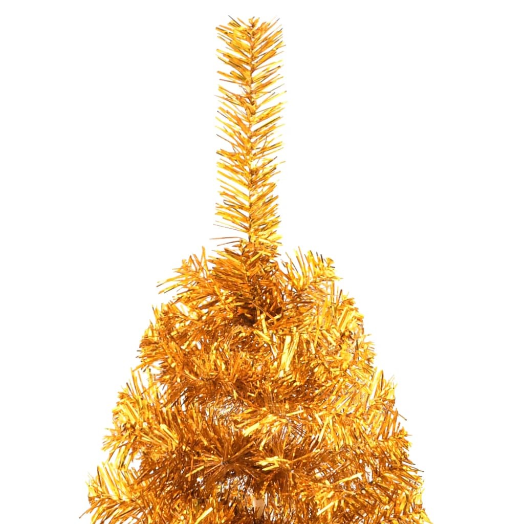 Artificial Half Christmas Tree with Stand Gold 240 cm PET