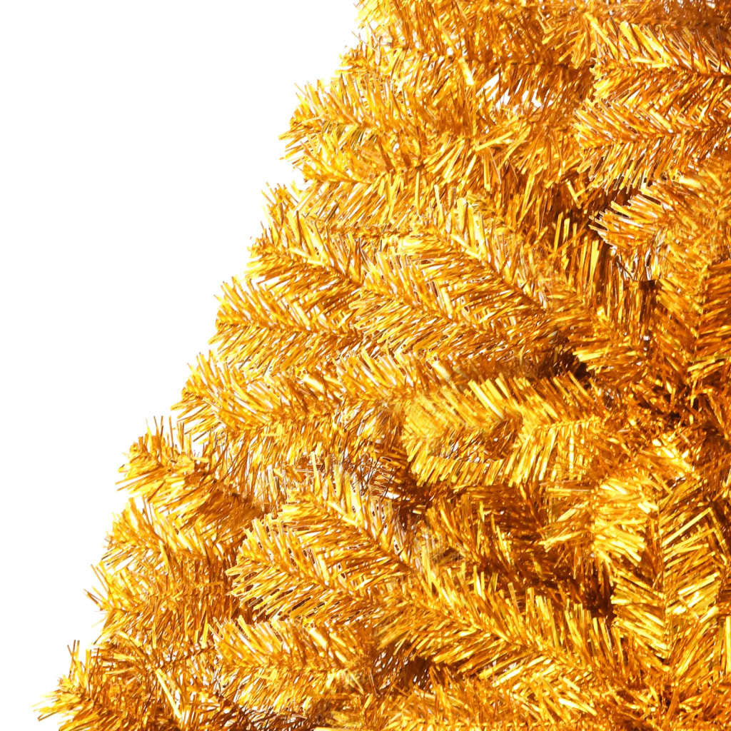 Artificial Half Christmas Tree with Stand Gold 240 cm PET