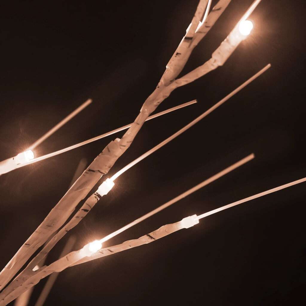 LED White Birch Tree Warm White 128 LEDs 220 cm