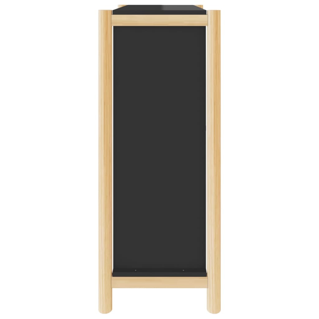 Shoe Cabinet Black 57.5x33x80 cm Engineered Wood