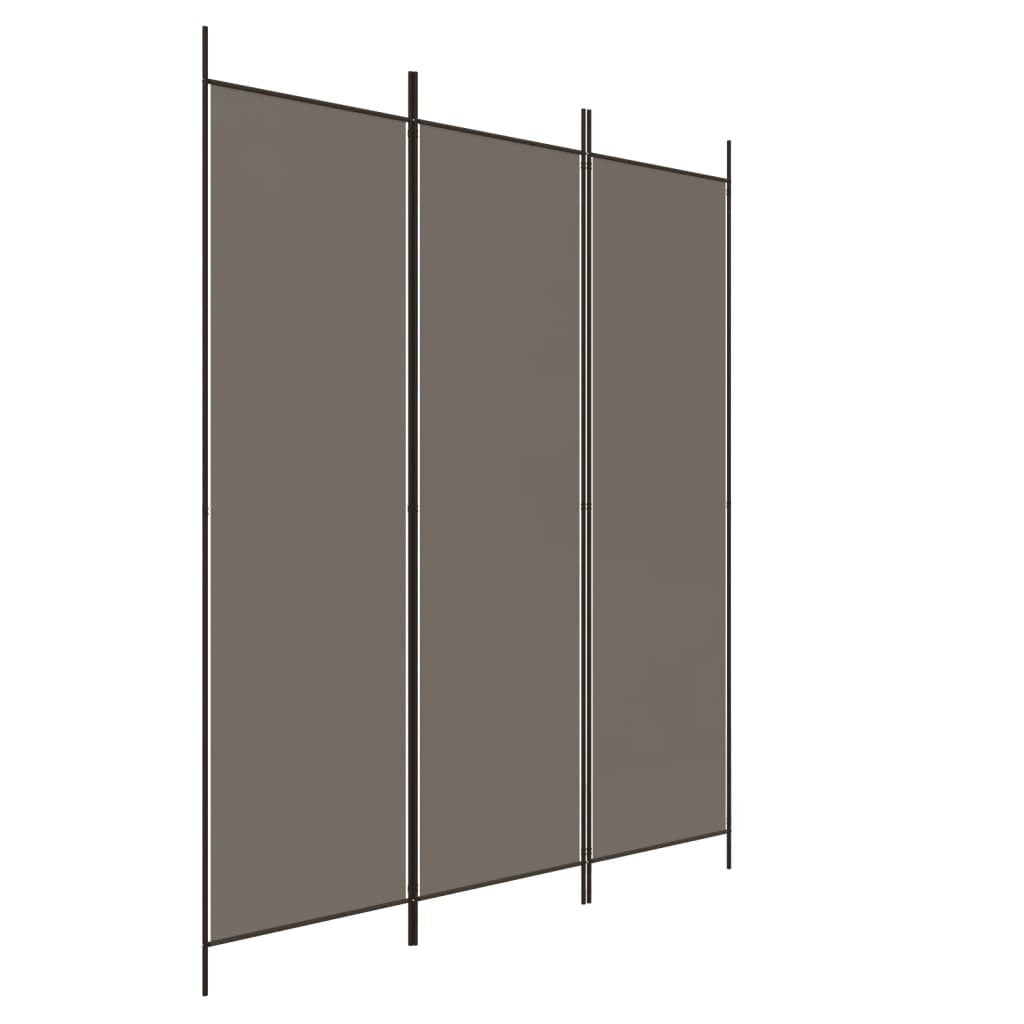 3-Panel Room Divider Anthracite 150x200 cm Fabric