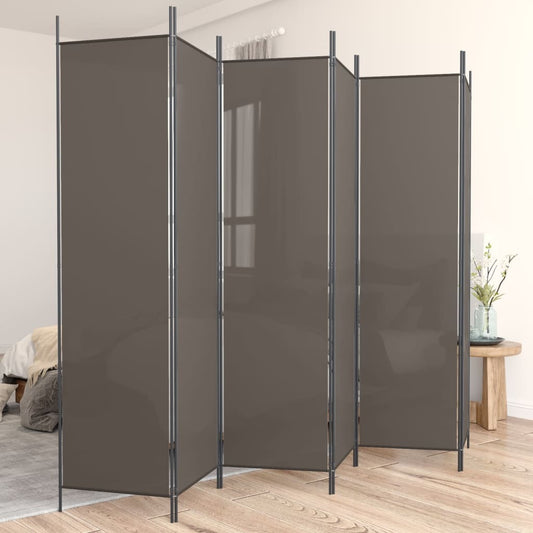 6-Panel Room Divider Anthracite 300x200 cm Fabric