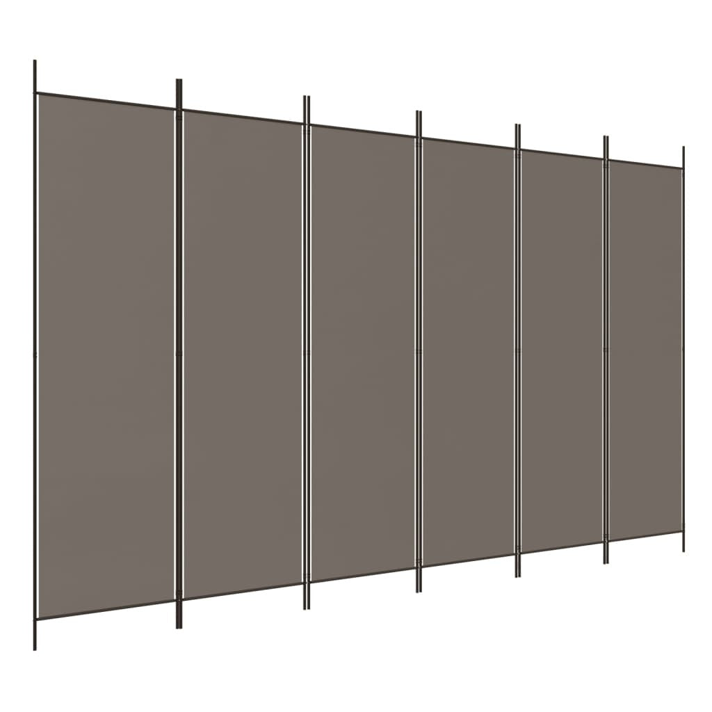 6-Panel Room Divider Anthracite 300x200 cm Fabric