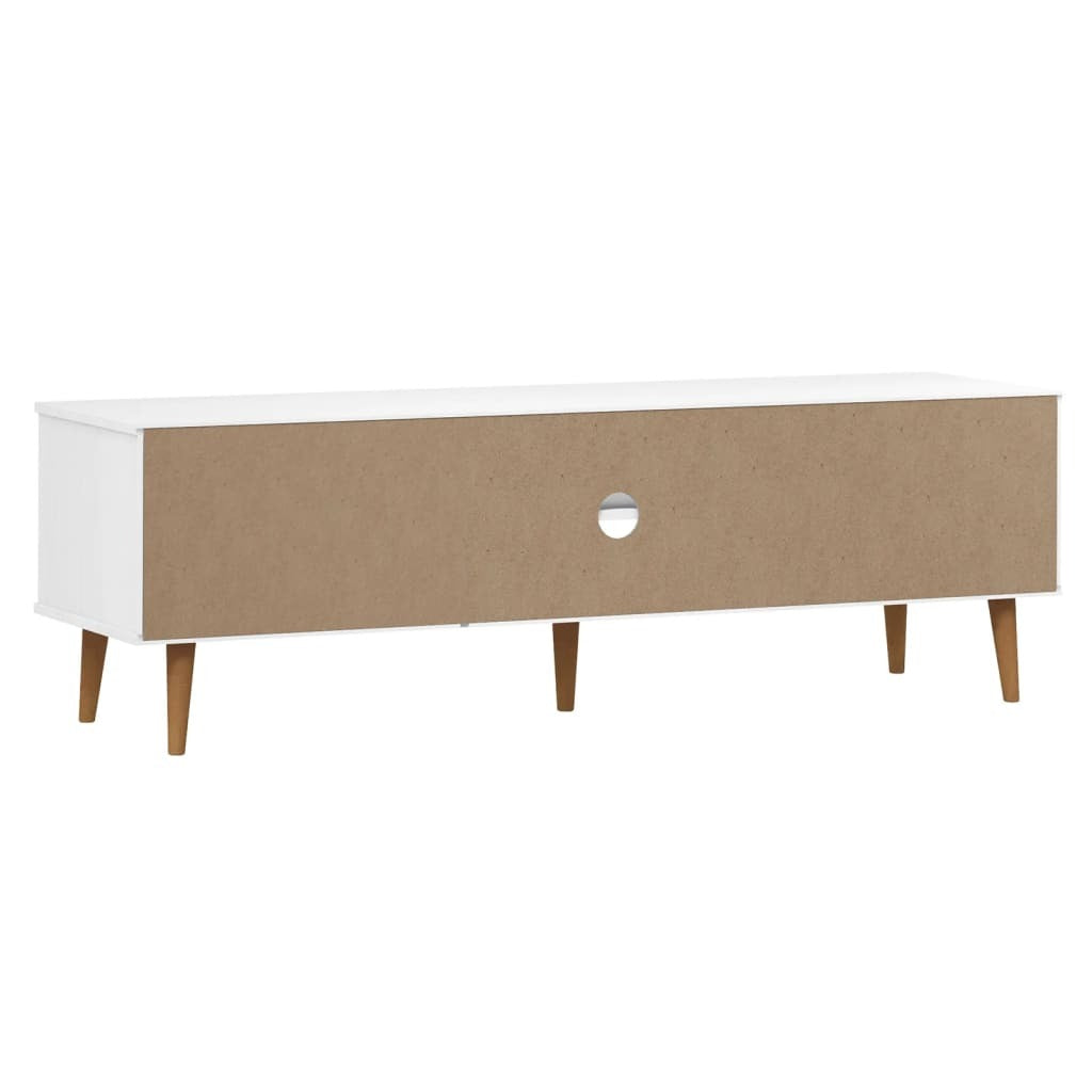 TV Cabinet MOLDE White 158x40x49 cm Solid Wood Pine