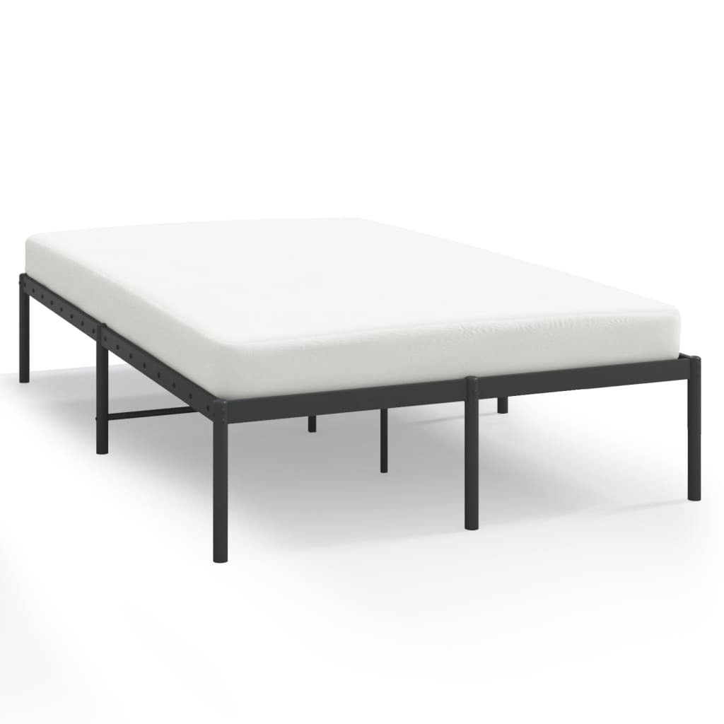 Metal Bed Frame without Mattress Black 120x190cm