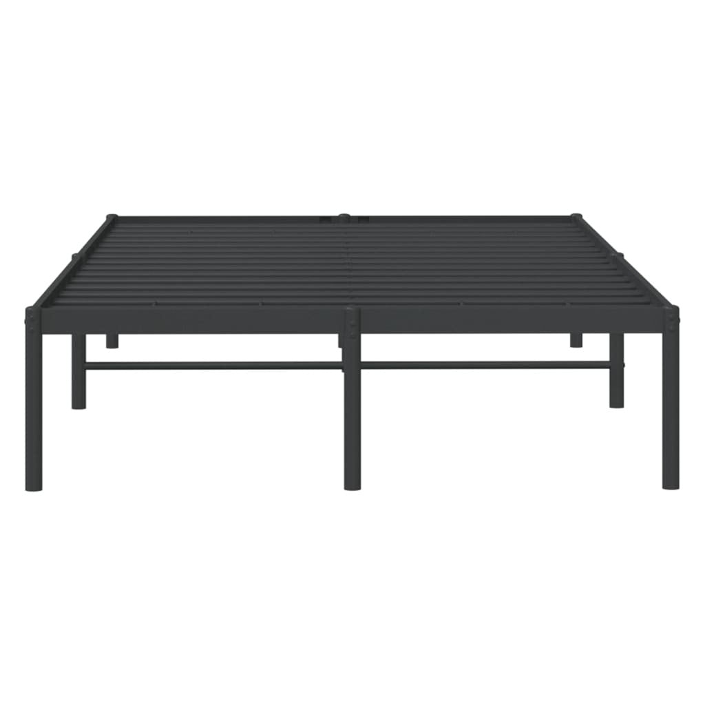 Metal Bed Frame without Mattress Black 120x190cm