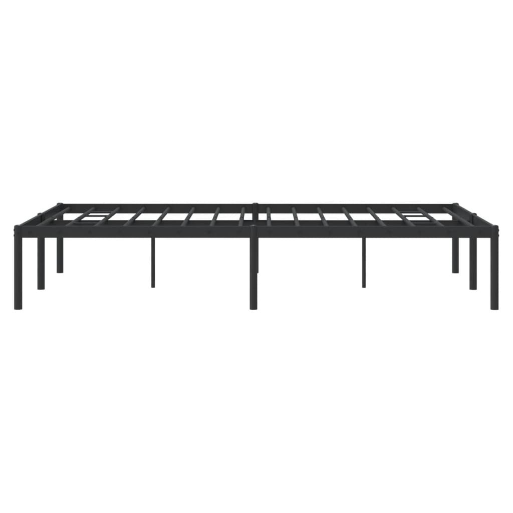 Metal Bed Frame without Mattress Black 120x190cm