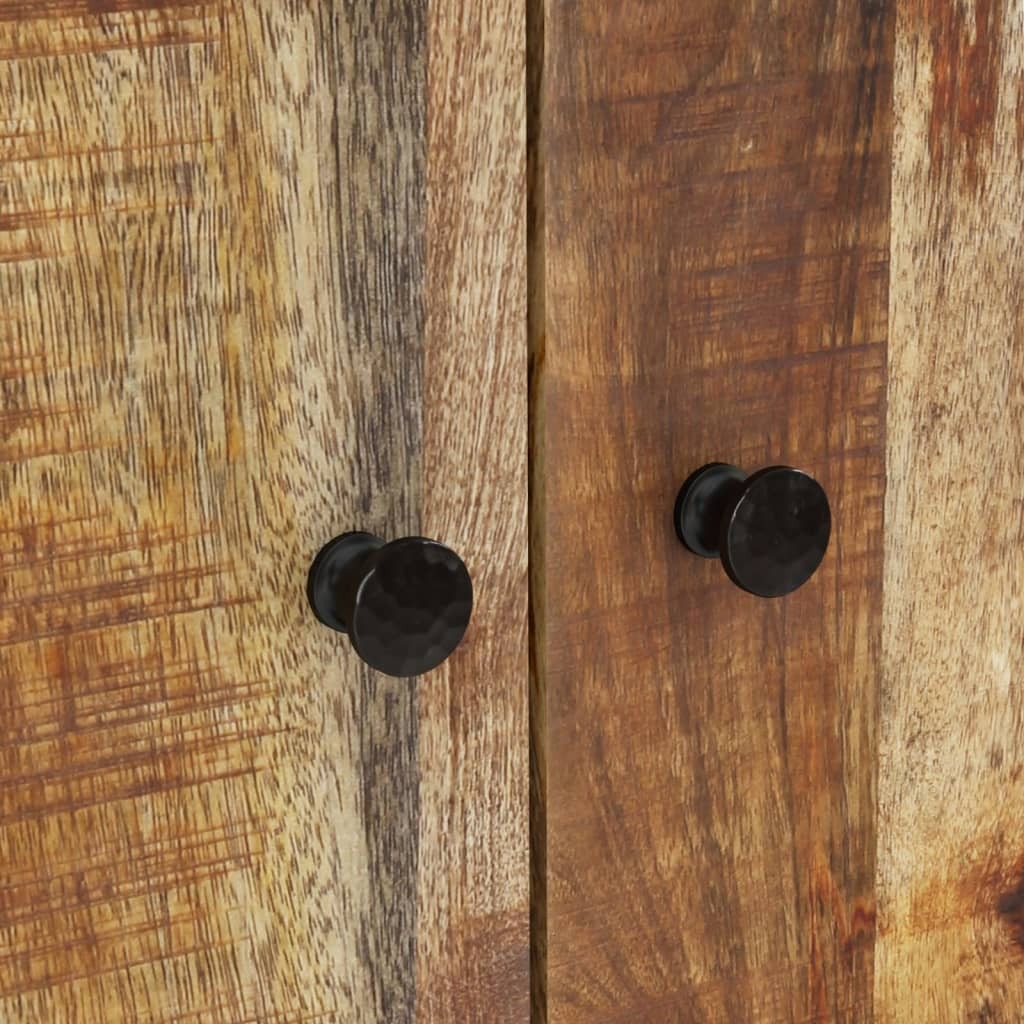 Highboard with Drawer 60x33x100 cm Solid Wood Mango&Iron