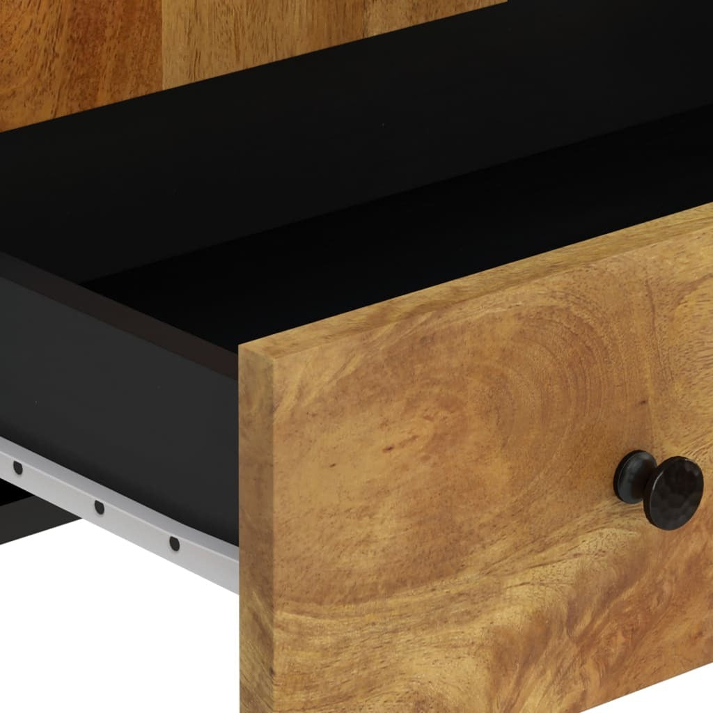 Highboard with Drawer 60x33x100 cm Solid Wood Mango&Iron