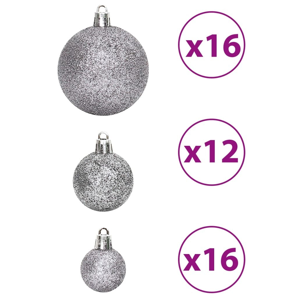 Christmas Baubles 100 pcs Grey 3 / 4 / 6 cm