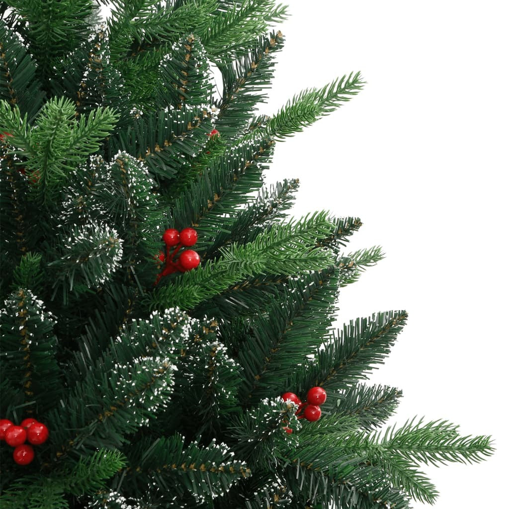 Artificial Hinged Christmas Tree with Red Berries 150 cm