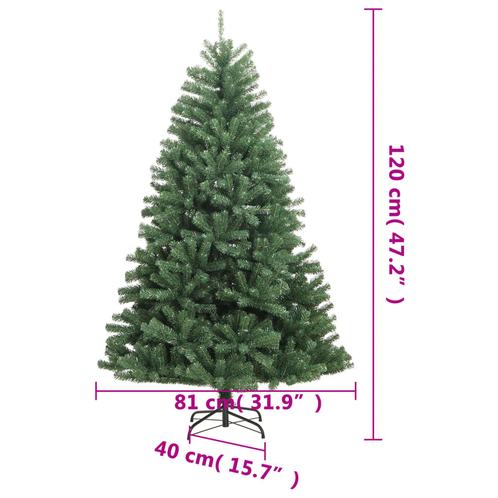 Artificial Hinged Christmas Tree with Stand Green 120 cm