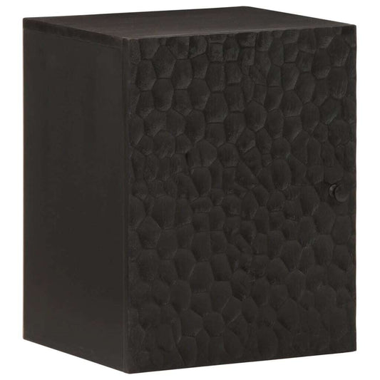 Bathroom Wall Cabinet Black 38x33x48 cm Solid Wood Mango