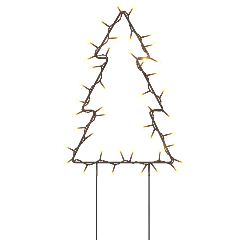 Christmas Light Decorations with Spikes 3 pcs Tree 50 LEDs 30 cm